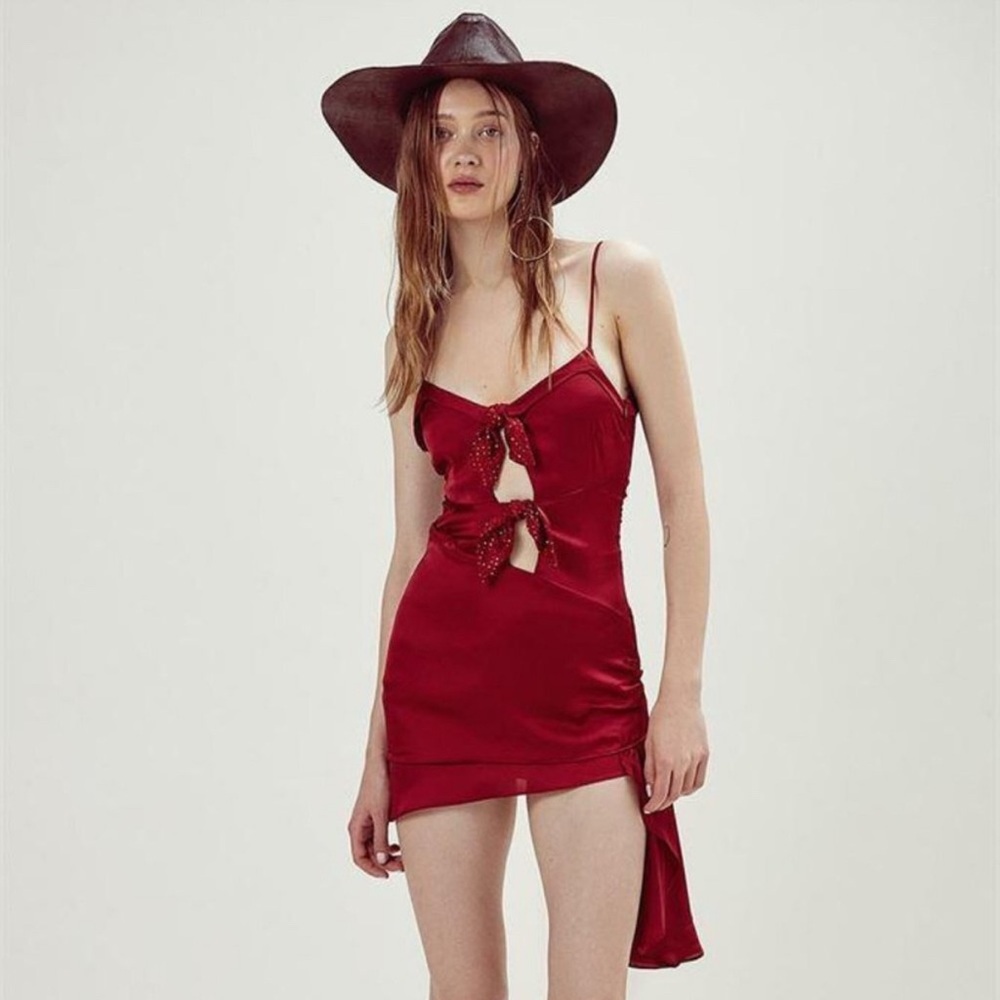 For Love And Lemons After Dark Mini Dress Red